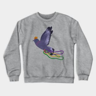 Paper Craft Mardi Gras Pigeon Crewneck Sweatshirt